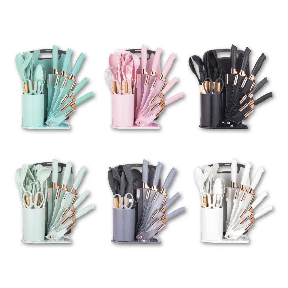 Kitchen Knife Set with Utensils