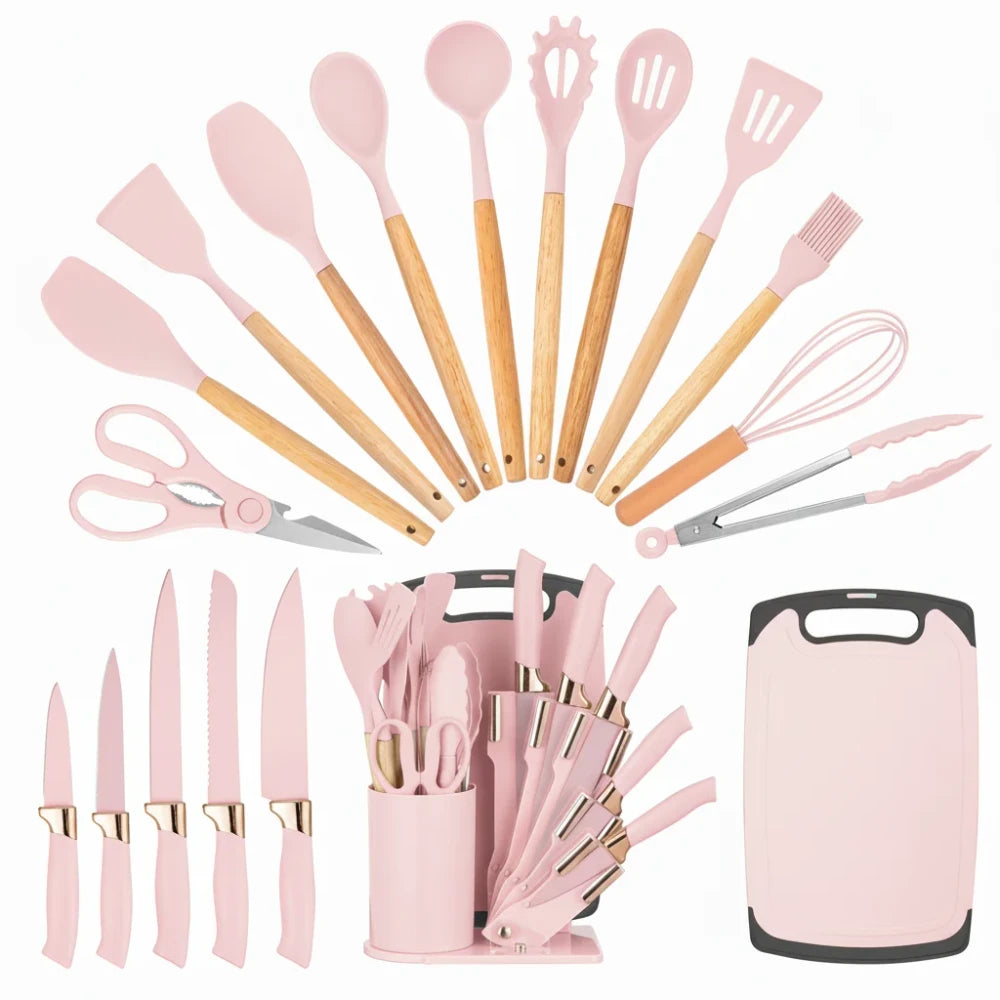Kitchen Knife Set with Utensils