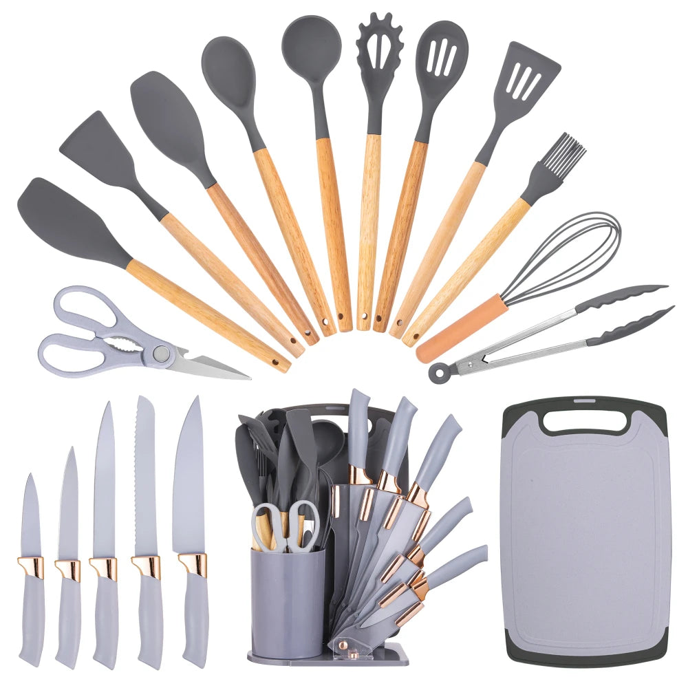 Kitchen Knife Set with Utensils