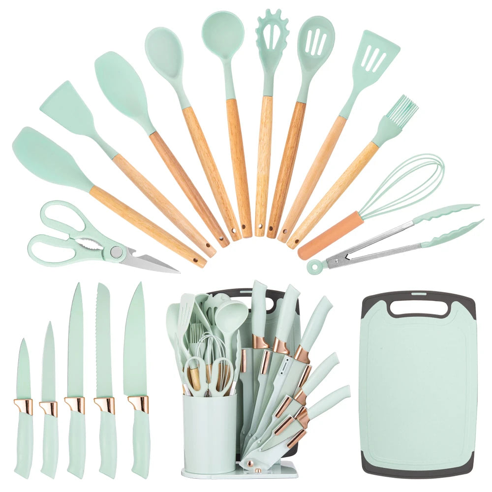 Kitchen Knife Set with Utensils