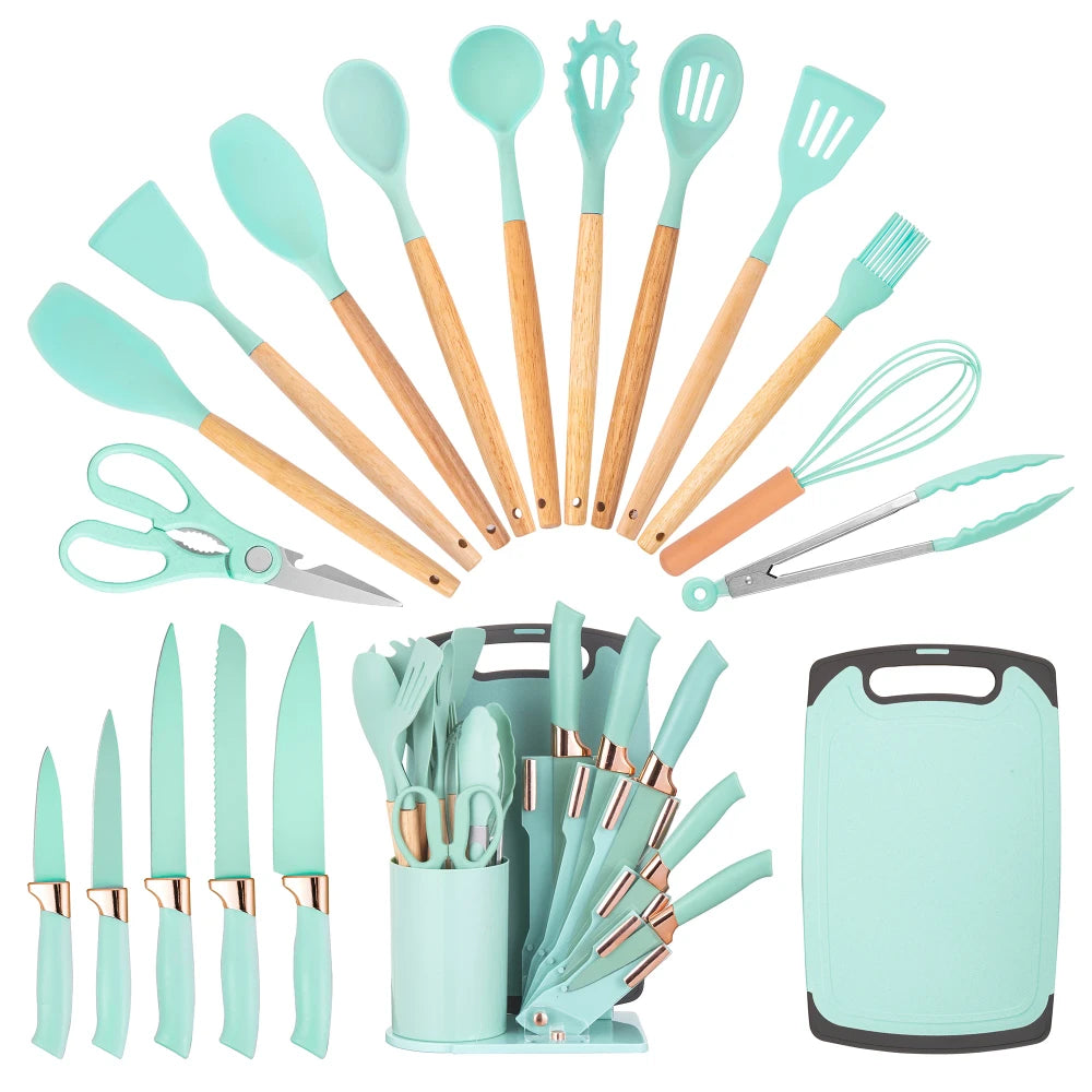 Kitchen Knife Set with Utensils