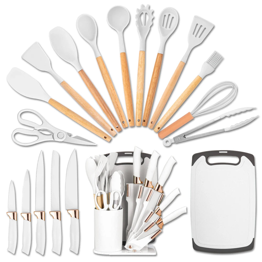 Kitchen Knife Set with Utensils