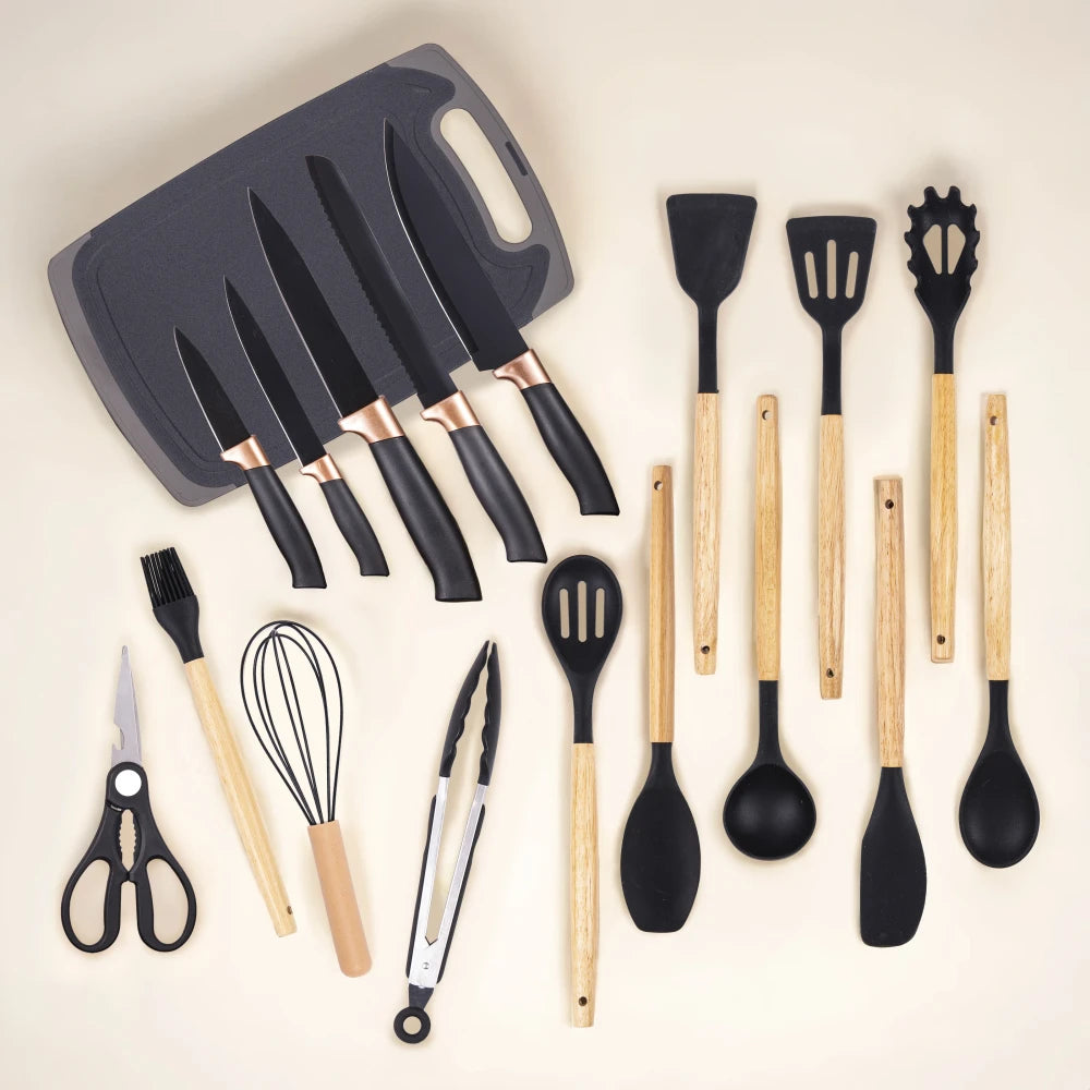 Kitchen Knife Set with Utensils