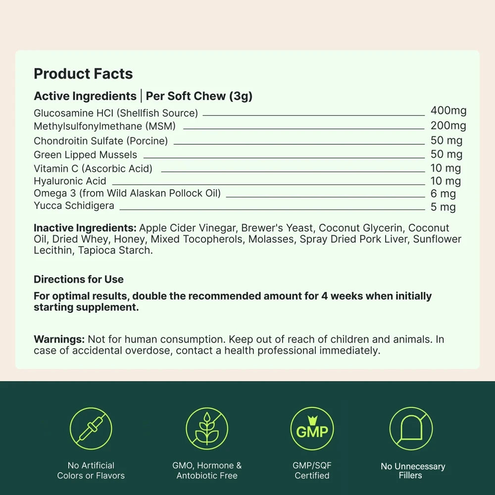 Dog Joint Supplement for Mobility and Comfort