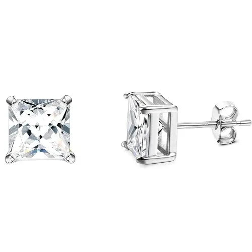 Gold Plated Cubic Zirconia Stud Earrings