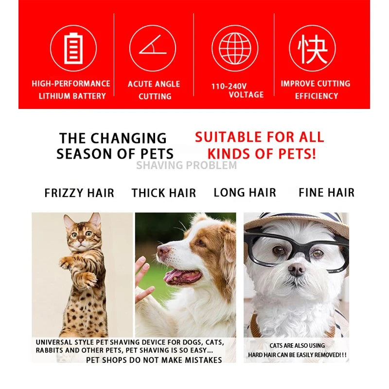 Electric Pet Hair Grooming Trimmer Kit