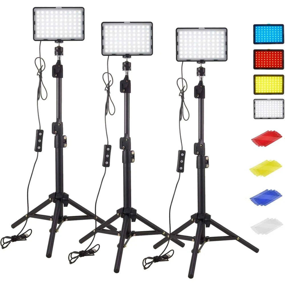 RGB LED Photography Video Light Panel Kit
