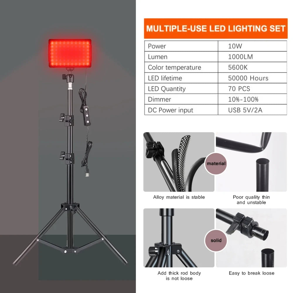 RGB LED Photography Video Light Panel Kit