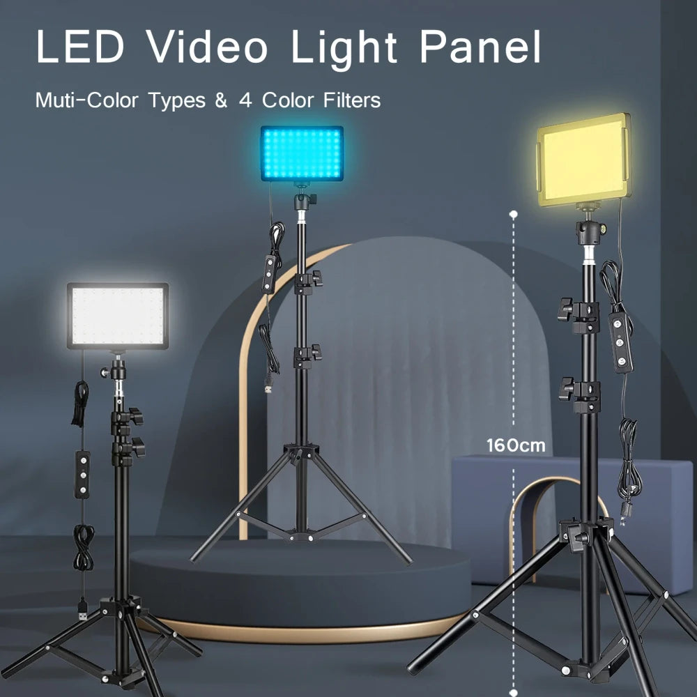 RGB LED Photography Video Light Panel Kit