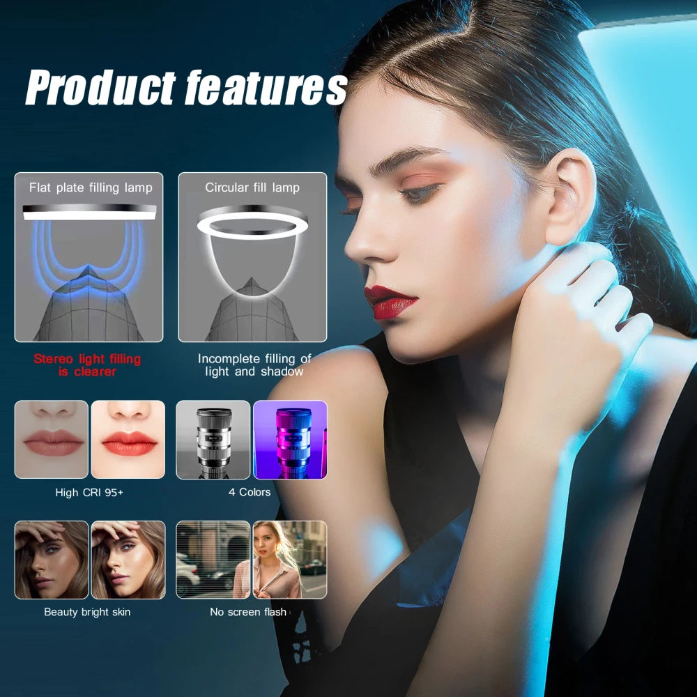 RGB LED Photography Video Light Panel Kit