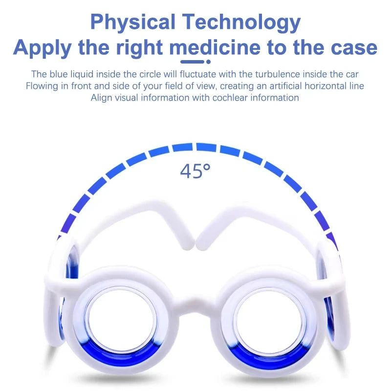 Portable Liquid Motion Sickness Glasses