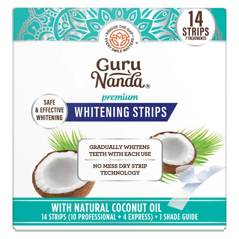 GuruNanda Coconut Oil Teeth Whitening Strips