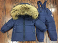 Russian Winter Down Suit Super Warm Children Winter Suits Boys Girl Duck Down Jacket+overalls 2 Pcs Clothing Set  Kids Snow Wear