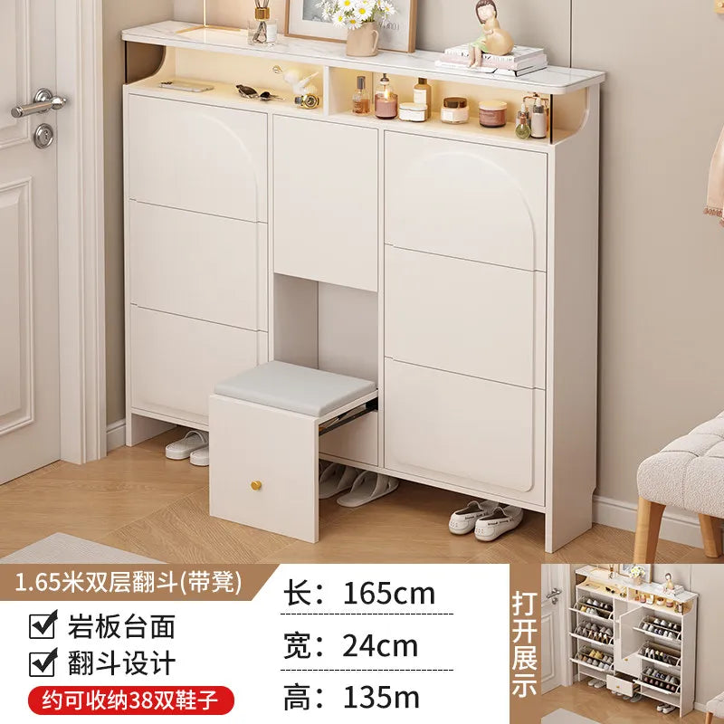 Slim Office Shoe Rack Kids' Storage Entryway Hotel Room Shoe Cabinet Bench Display Rangement Chaussures Hallway Furniture