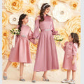 Mother and Daughter Dress Tween Girls' Halter Neckline Feather Embellished Shoulder Baring Dress With Rhinestone Detailingd