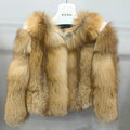 Women's fashionable 100% natural fox fur jacket  Whole fox skin winter warm high-quality real fur coat  Highest quality