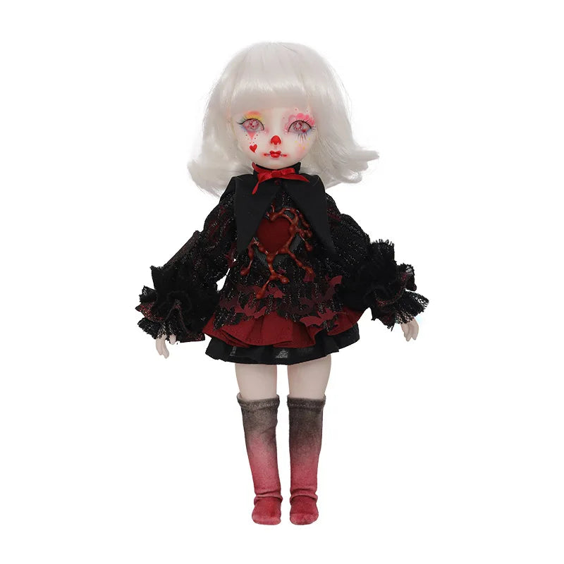 Roko D 1/6 Bjd Doll Halloween Hearts Clown Sad Style Party High Quality Ball Jointed Dolls Toys