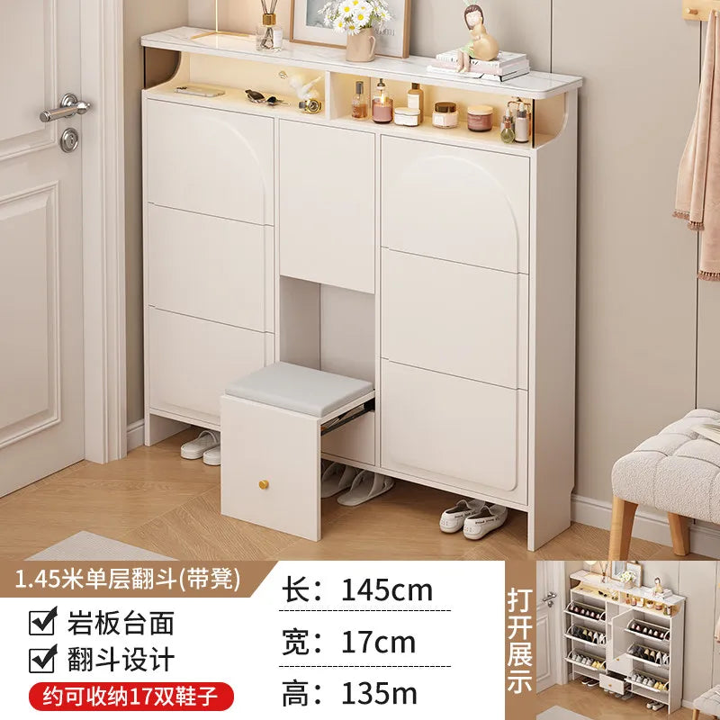 Slim Office Shoe Rack Kids' Storage Entryway Hotel Room Shoe Cabinet Bench Display Rangement Chaussures Hallway Furniture