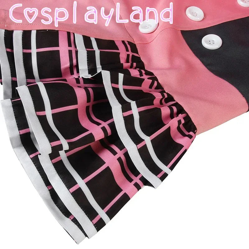 Kingdom Hearts 3 Kairi Cosplay Costume Pink Dress Outfit Combat Women Halloween Carnival Daily Adult Suit Jumpsuit Shoes