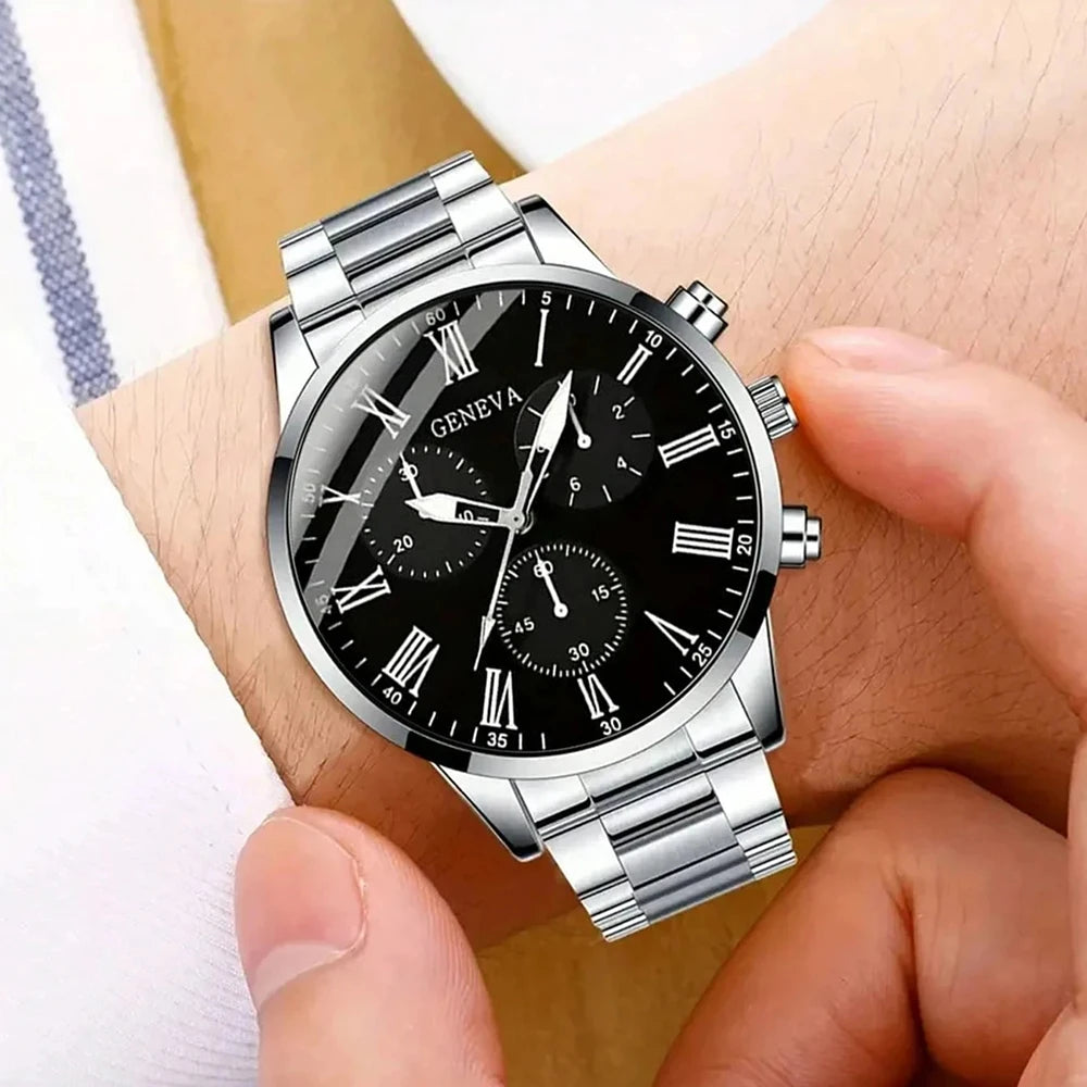 Men's Fashion Business watch, Simple casual quartz watch,  Daily and work accessories, holiday gifts
