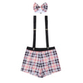 Men's Bar Nightclub Sexy Waiter Uniform Adult Underwear Bow Plaid Suspenders Party Cosplay Costume Halloween Suspenders 2026