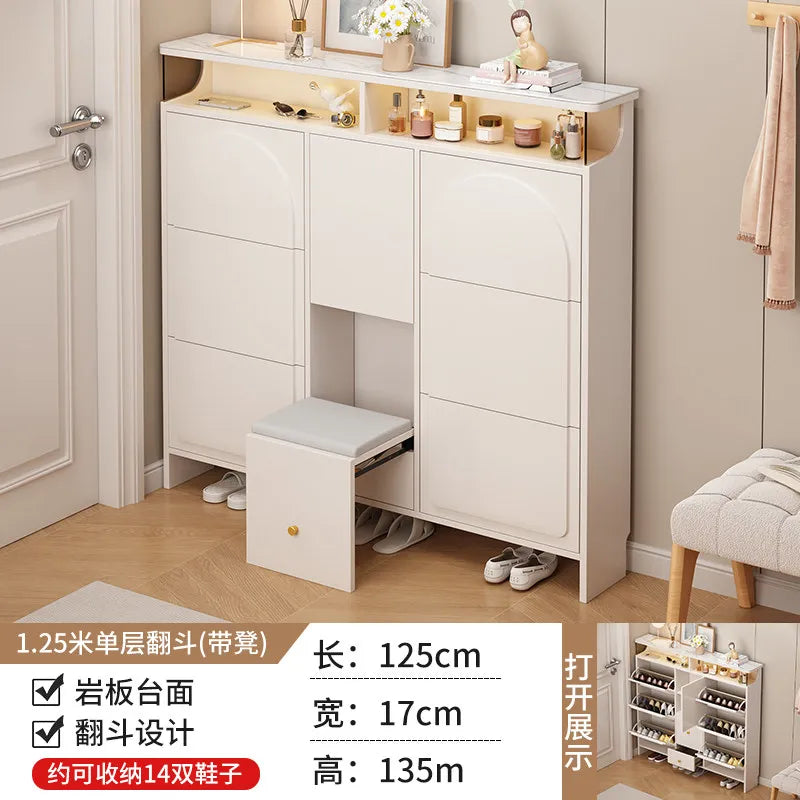 Slim Office Shoe Rack Kids' Storage Entryway Hotel Room Shoe Cabinet Bench Display Rangement Chaussures Hallway Furniture
