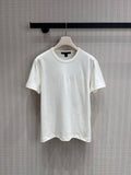 Summer Fashion Outdoors Casual White Color Simplicity Cotton T-Shirts Women's O-Neck Pocket Short Sleeve Loose Breathable Tops