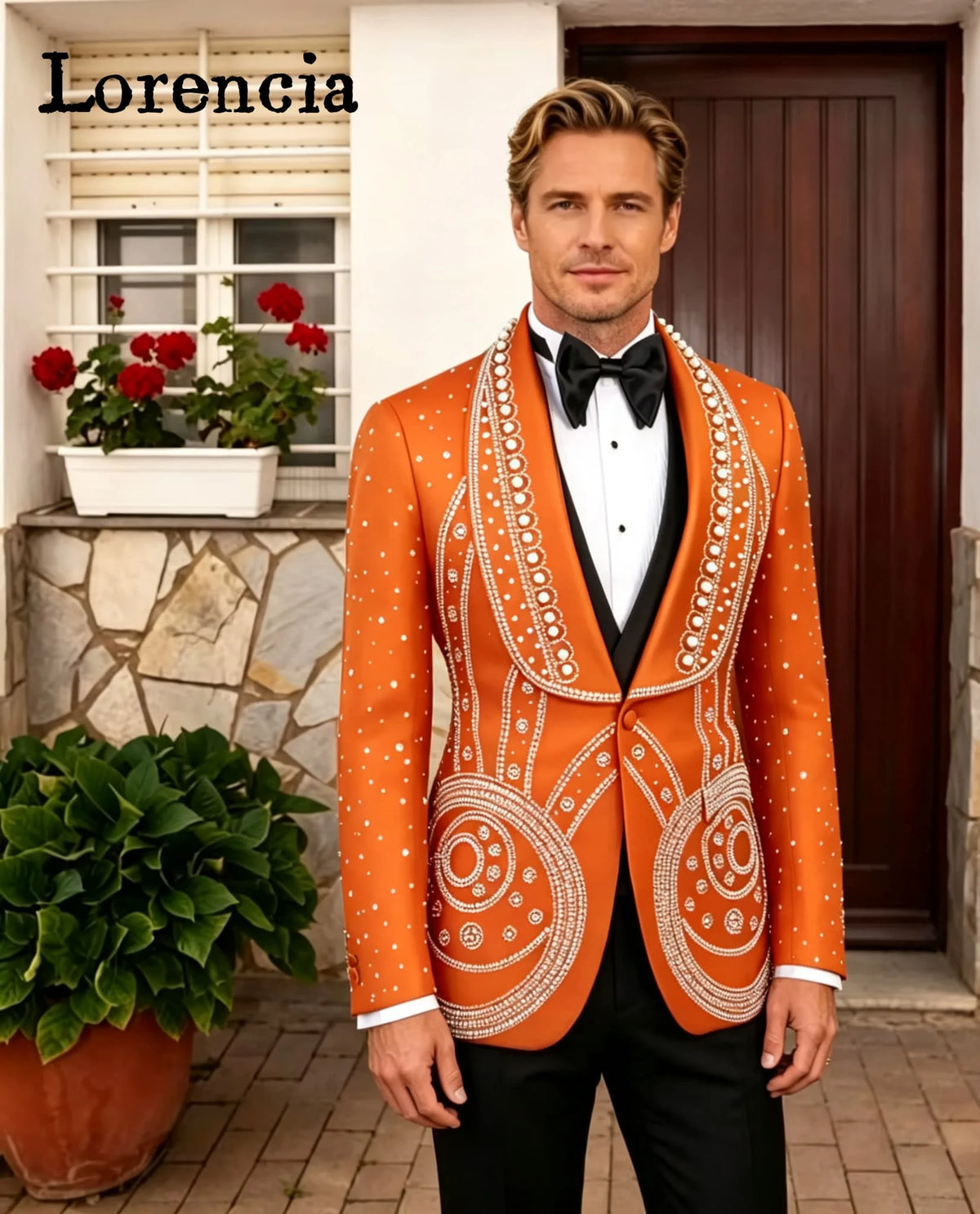 Fashion Diamond Men Suits 3 Pieces Sets Shawl Lapel Groom Wedding Tuxedo Customized Slim Fit Party Male Prom Blazers Ropa Hombre