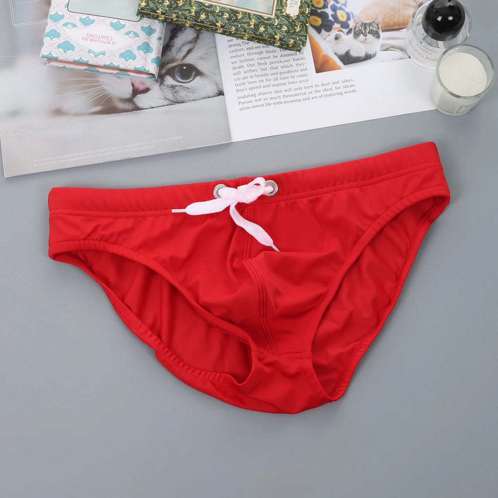 Men Sexy Briefs Swimming Trunks Swimwear Beach Wear Low Waist Underwear Beachwear Swimsuit Swim Shorts Quick Dry Underpants