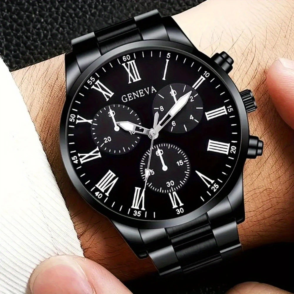 Men's Fashion Business watch, Simple casual quartz watch,  Daily and work accessories, holiday gifts