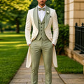 Men's Summer 3-Piece Tailcoat Suit – Custom Groom's Wedding Attire (Jacket, Trousers, Vest) – Elegant Formalwear for Parties