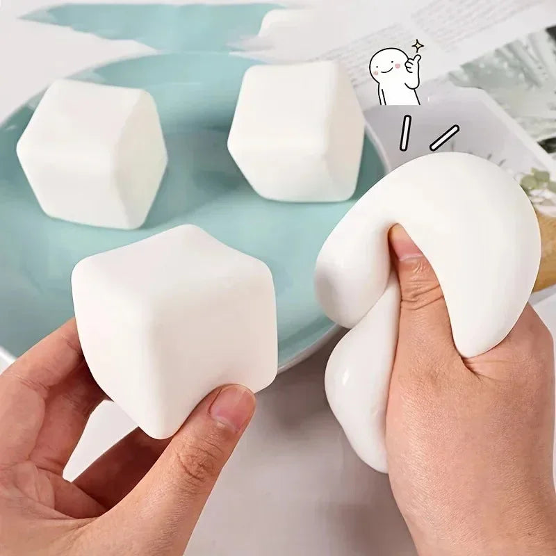 Tofu-Shaped Slow-Rebound Squeeze Toy