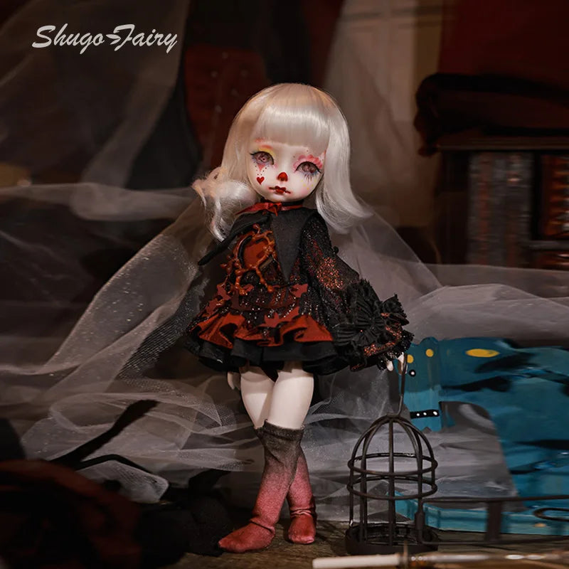 Roko D 1/6 Bjd Doll Halloween Hearts Clown Sad Style Party High Quality Ball Jointed Dolls Toys