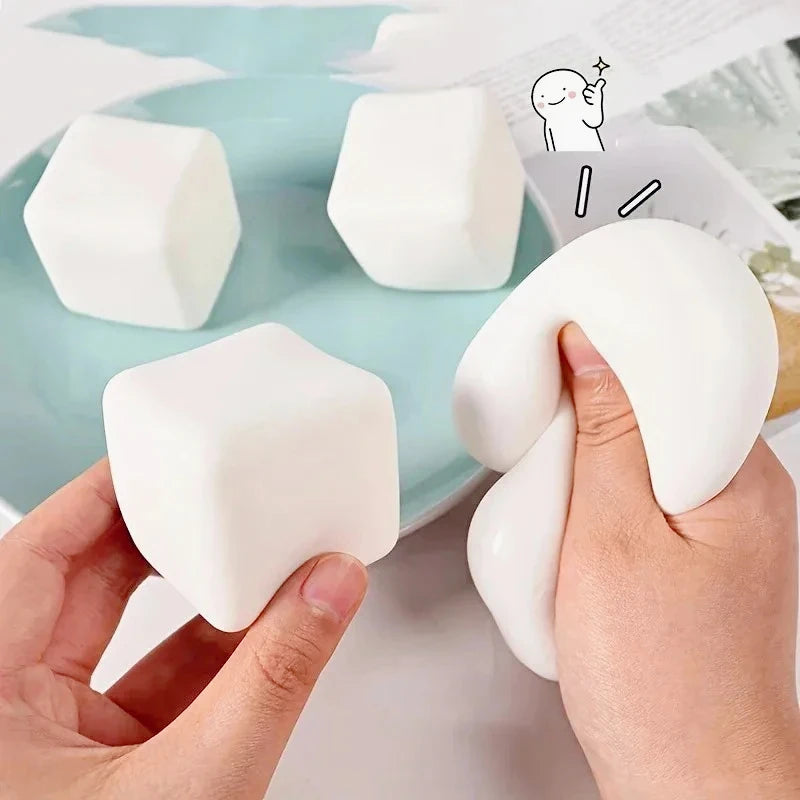 Tofu-Shaped Slow-Rebound Squeeze Toy