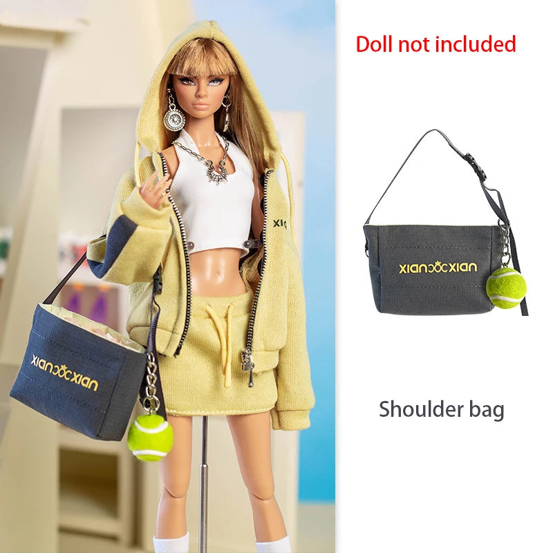 30cm Xianxian Supermodel Clothes Accessories APRES Series Sportswear Style Fashion Sweatshirt+Half Skirt+Trousers+Waistcoat Set