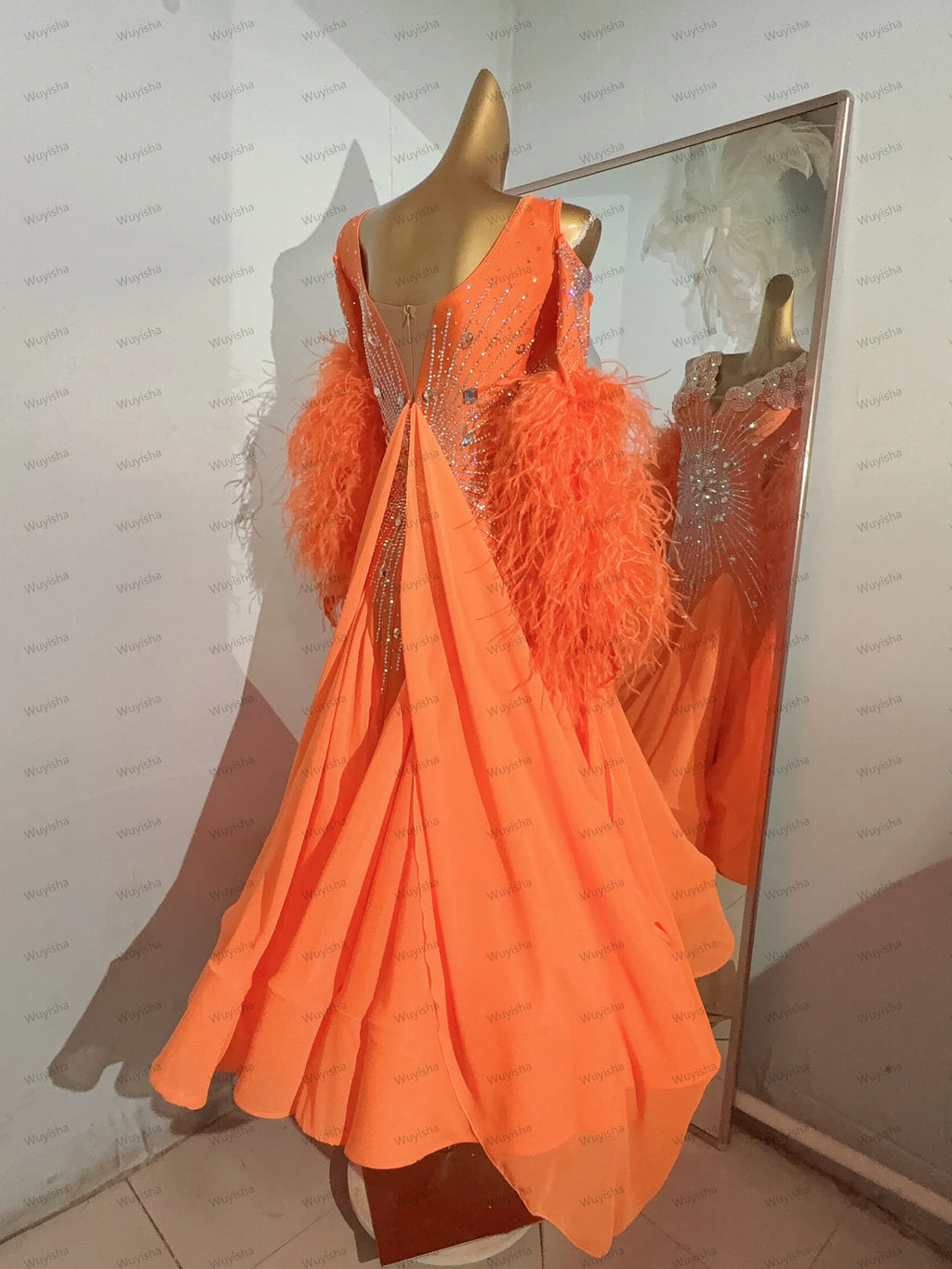 Ballroom Dance Dress for Women, Modern Dance Dress, Ladies' Clothing, Waltz Dance Costume 2433