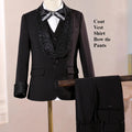 2026 Fashion Kids Boys Suit Set Blazer Outfit Children Performance Gown Birthday Party Evening Celebration Formal Wear Clothes