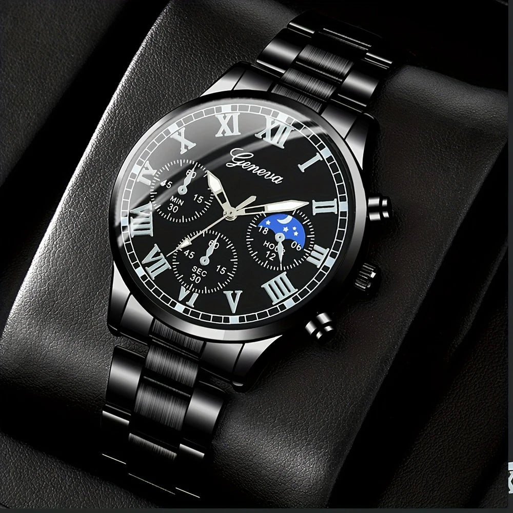 Men's Fashion Business watch, Simple casual quartz watch,  Daily and work accessories, holiday gifts