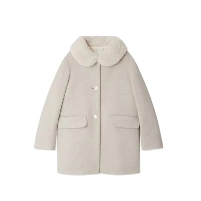 2026 New BP Brand Coat Thickened Warm Girls' Cotton Coat Korean-Style Long Children's Fashionable Outerwear for Kids