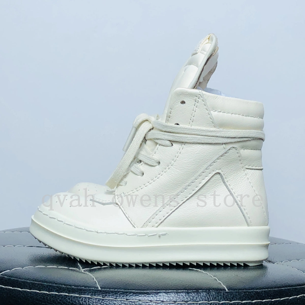 Kids High Top Sneakers Girls Boys Leather Children Shoes Luxury Lace Up Casual Spring Streetwear Black White Boots