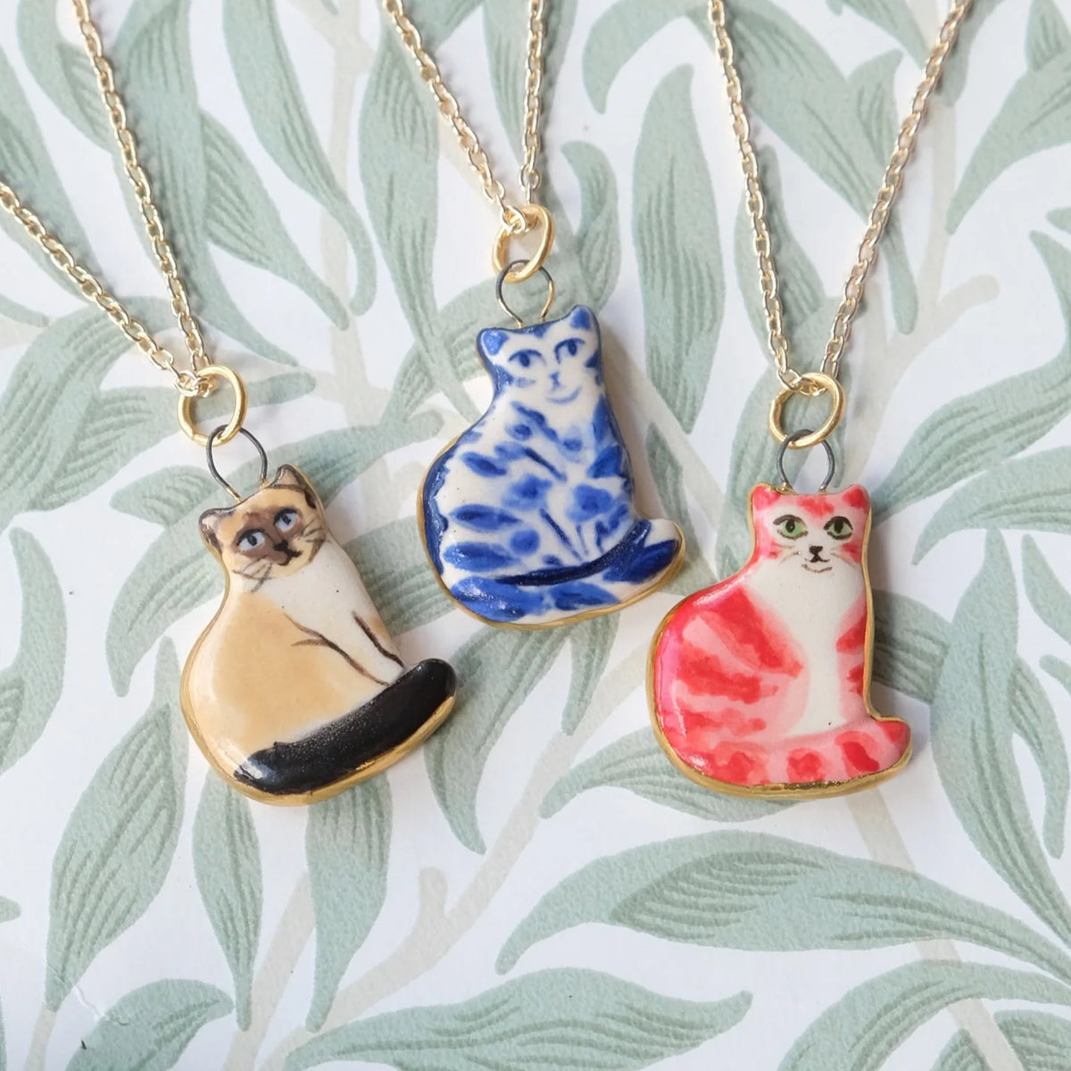 New Fashion Cartoon Small Animal Accessories DIY Necklace for Women Girls Painting Pet Cat Pendant Necklace DIY Accessory Gift