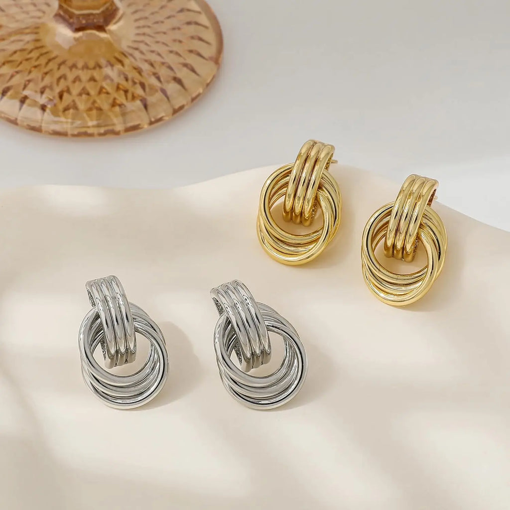 14K Gold Plated Knot Earrings for Women Lightweight Hypoallergenic Earrings Fashion Accessories Gold Jewelry Gifts for Womens