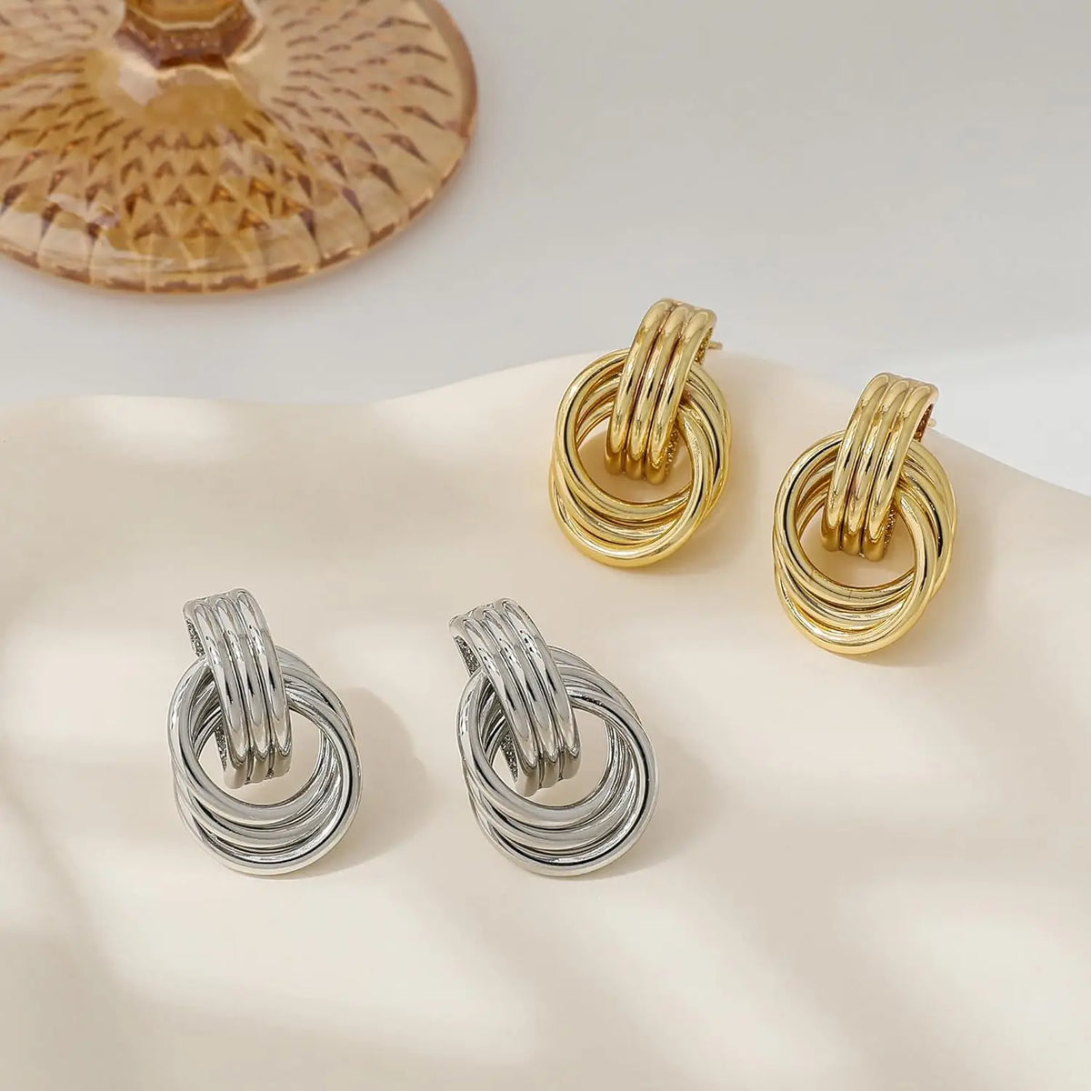 14K Gold Plated Knot Earrings for Women Lightweight Hypoallergenic Earrings Fashion Accessories Gold Jewelry Gifts for Womens