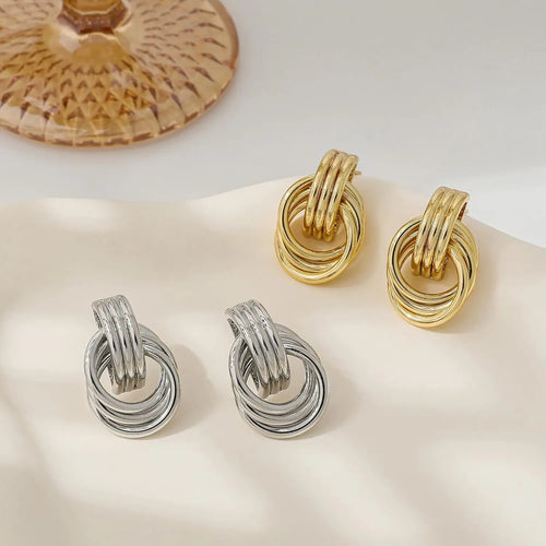 14K Gold Plated Knot Earrings for Women Lightweight Hypoallergenic Earrings Fashion Accessories Gold Jewelry Gifts for Womens