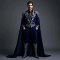 Fashion Long Coat Pants Design Men Suits 3 Pieces Sets Groom Male Party Blazer Wedding Tuxedo Customized Embroidered Ropa Hombre