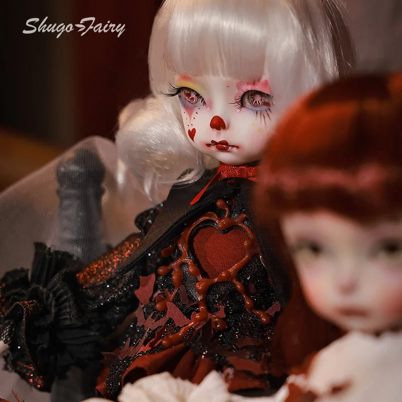 Roko D 1/6 Bjd Doll Halloween Hearts Clown Sad Style Party High Quality Ball Jointed Dolls Toys