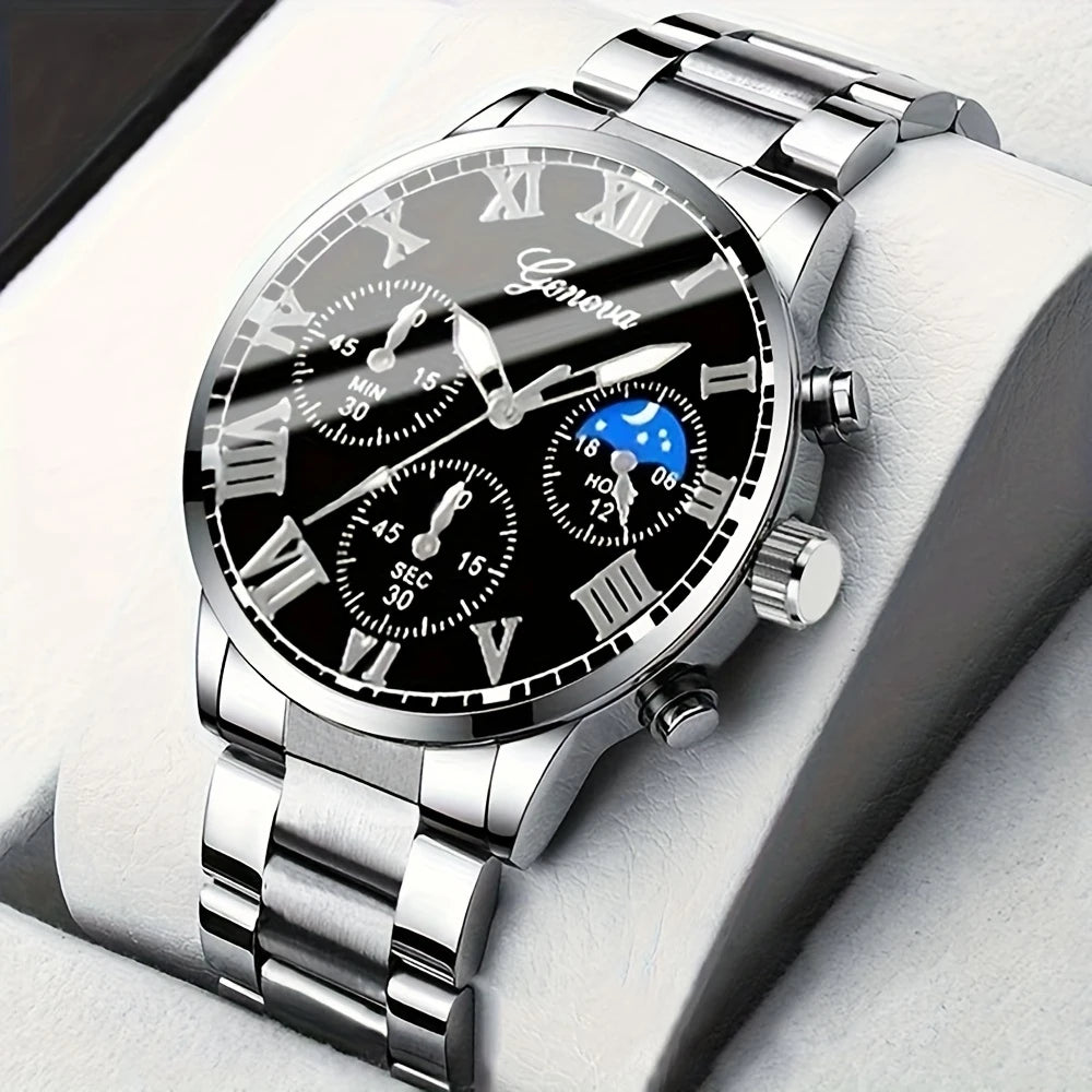 Men's Fashion Business watch, Simple casual quartz watch,  Daily and work accessories, holiday gifts