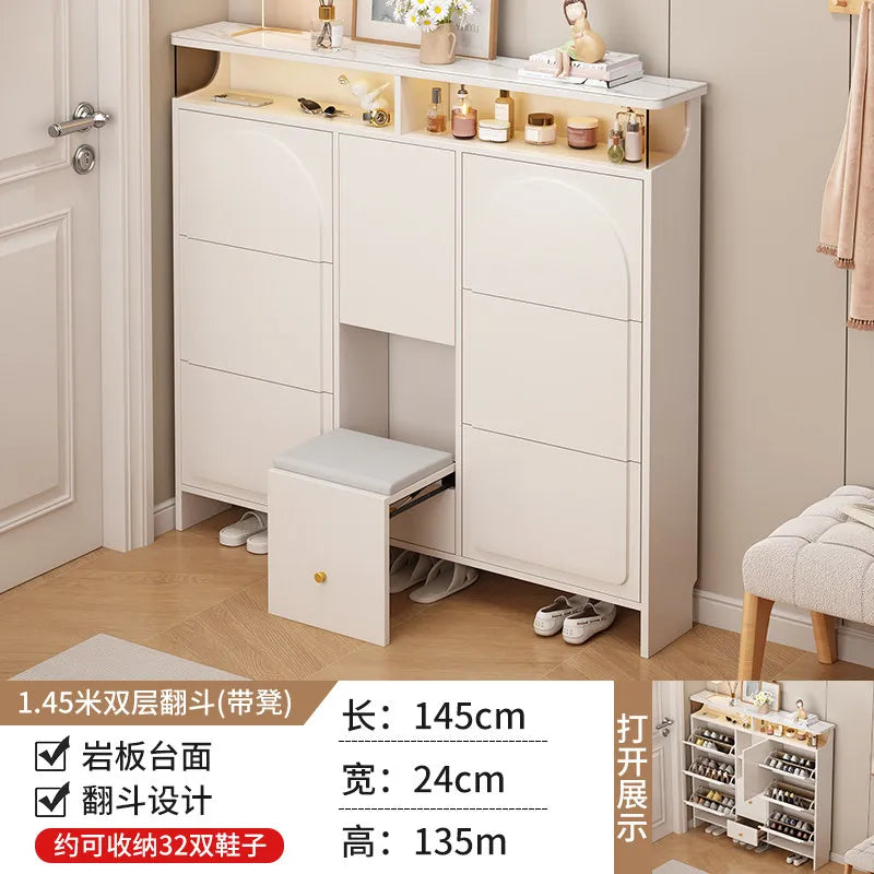 Slim Office Shoe Rack Kids' Storage Entryway Hotel Room Shoe Cabinet Bench Display Rangement Chaussures Hallway Furniture