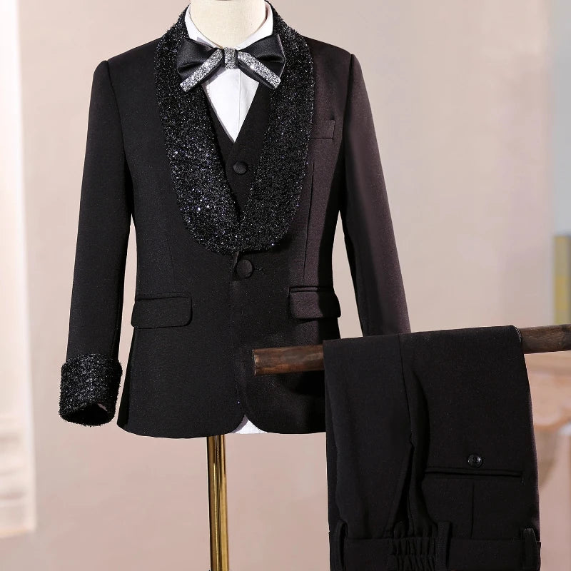 2026 Fashion Kids Boys Suit Set Blazer Outfit Children PerformanceEvening Celebration Formal Wear Clothes Gown Birthday Party